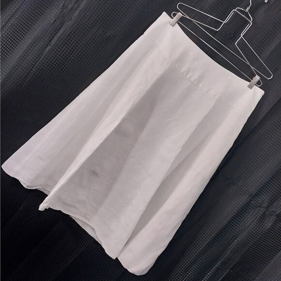 STYLE & CO.! PURE, FRESH WHITE LINEN! LIGHTWEIGHT WIDE WAISTBAND SKIRT! SZ 14 - Picture 1 of 7